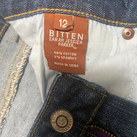 SJP BITTEN Denim Short Skirt - Picture 3 of 3